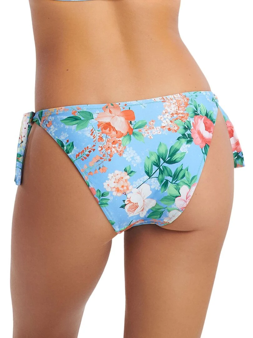 Bas maillot slip de bain à nouettes Manila Bleu