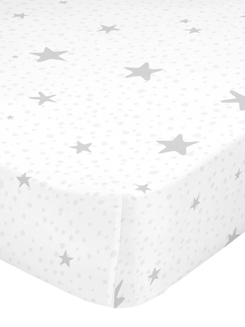 Drap housse Little star "Happyfriday" Gris