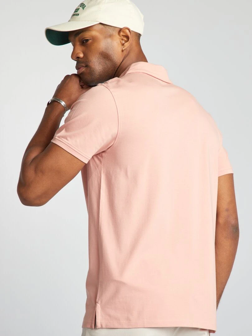 Polo stretch slim fit   Rose