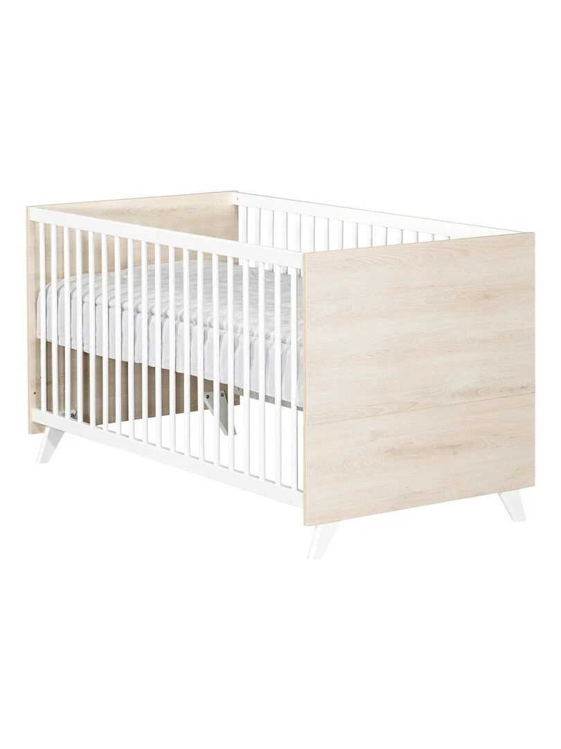 Lit évolutif SCANDI   BABYPRICE   Blanc Beige