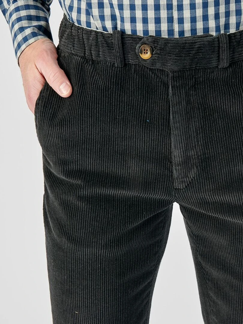 Pantalon velours côtelé Damart Noir