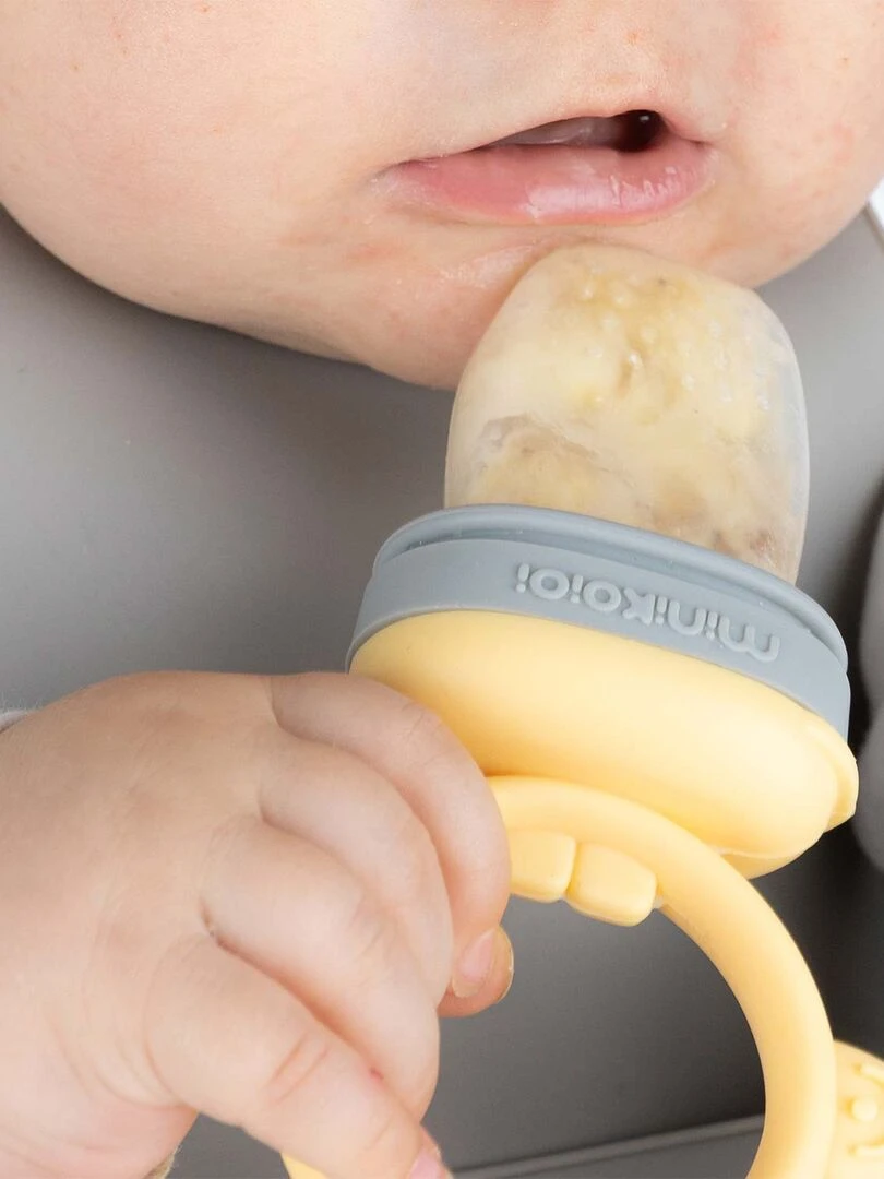 Grignoteur bébé en silicone  innovant   Marron caramel