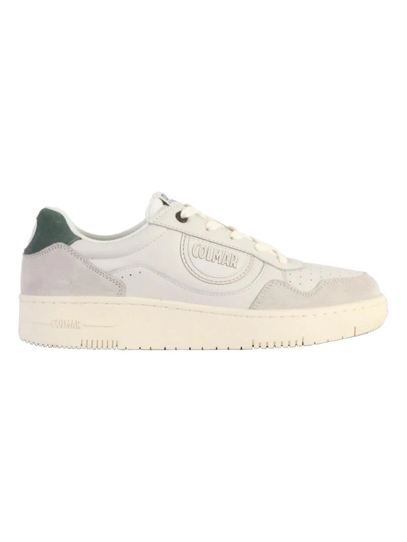Basket Basse Cuir Colmar Austin Look Blanc
