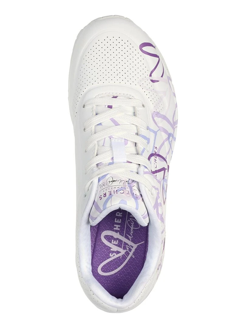 Basket à Lacets Skechers Uno Spread The Love   Blanc