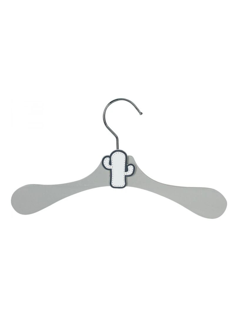 Lot de 10 cintres en bois pour bébé enfant avec crochet pivotant Monsieur Bébé Gris Blanc