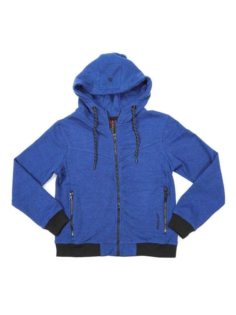Sweat zippé capuche WEWAK J Bleu roi