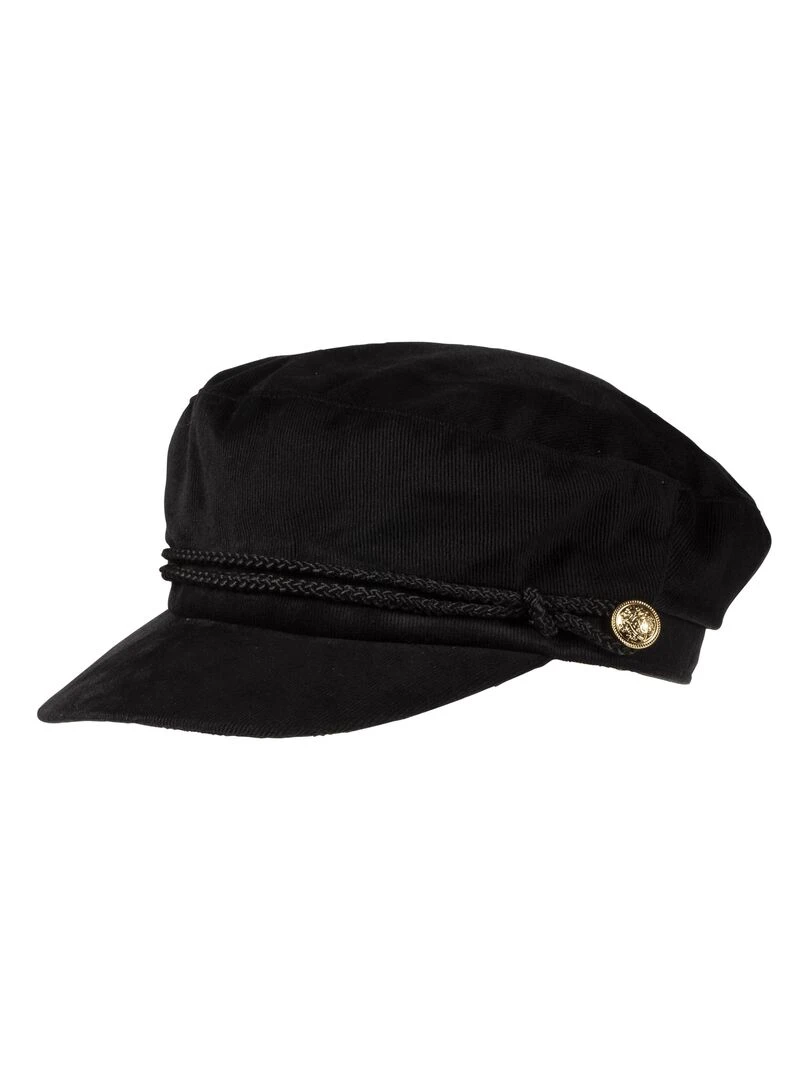 Casquette gavroche Femme velours Noir Noir