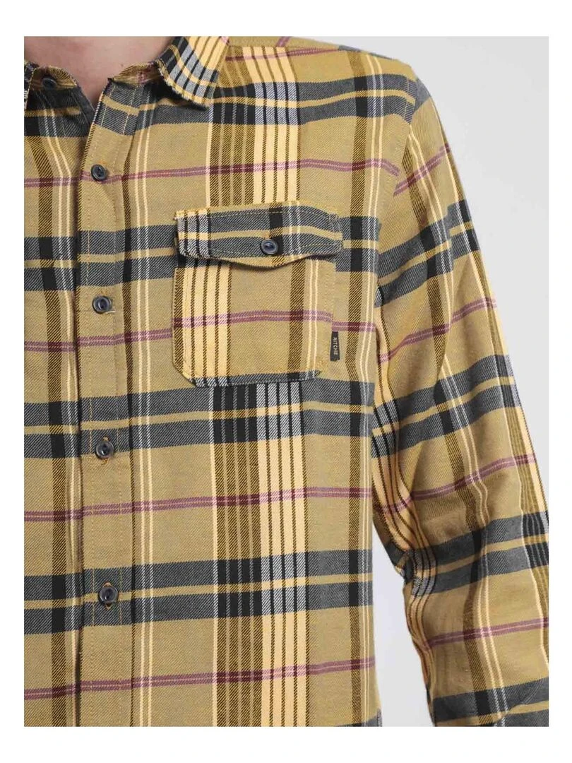 Chemise manches longues carreaux TOLWIKO   Jaune