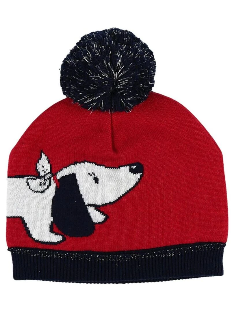 Bonnet tricot et Noukie's Rouge