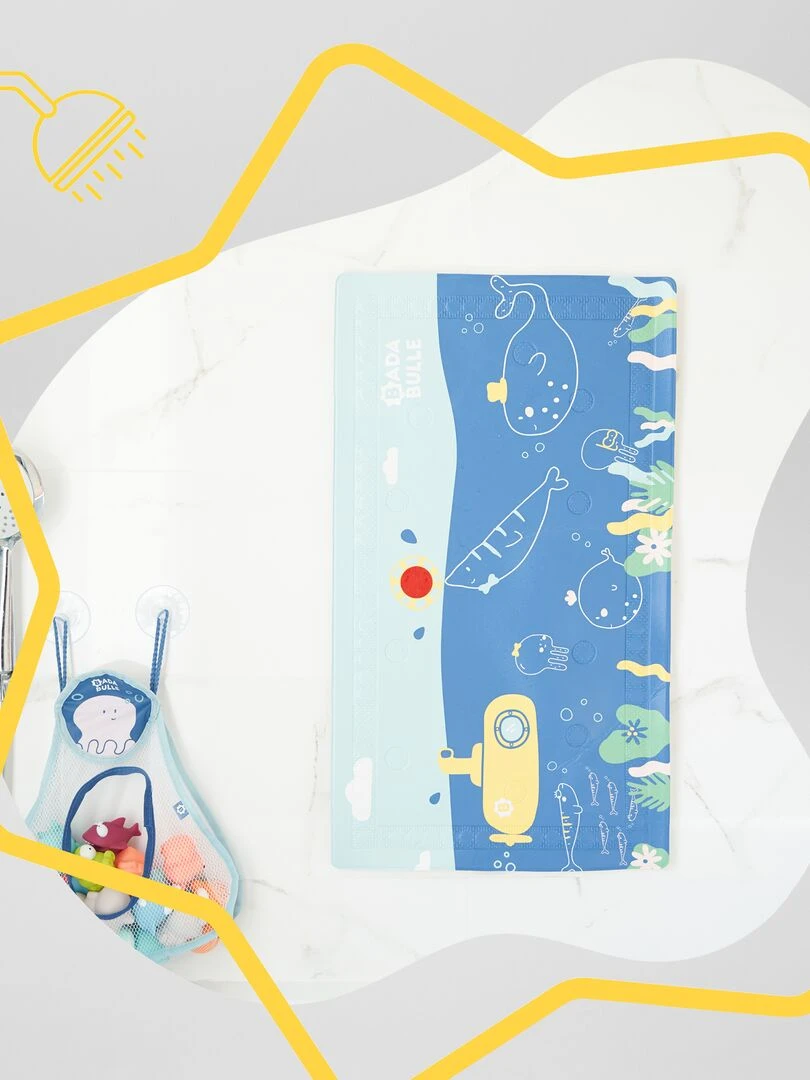Tapis de bain antidérapant 'Badabulle'   bleu