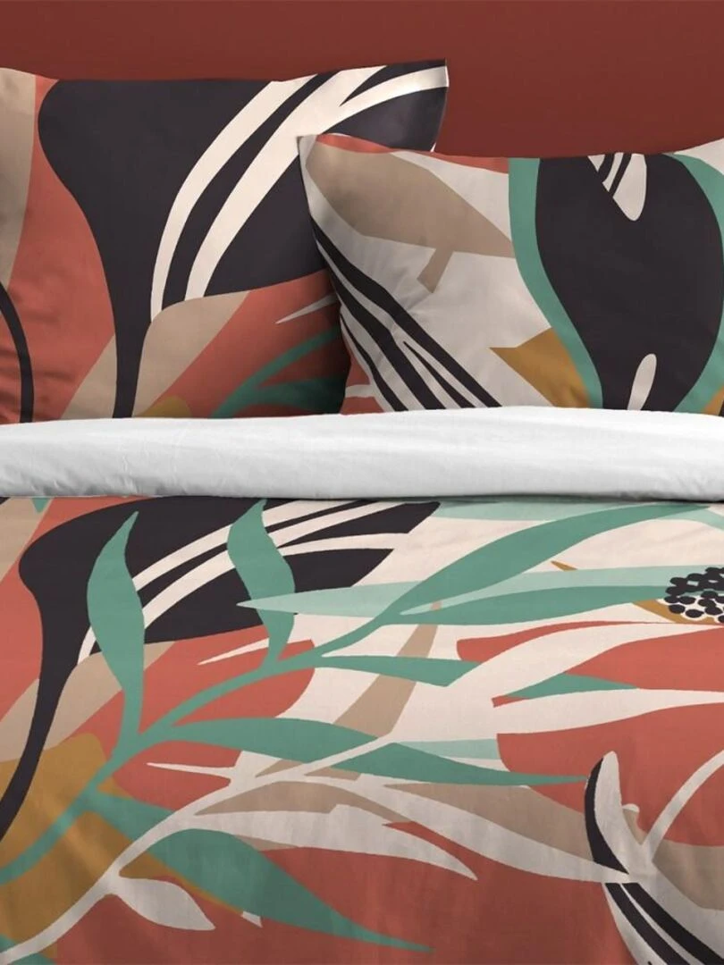 Housse de couette  Halisker + taie(s) coton 57 fils   Rouge