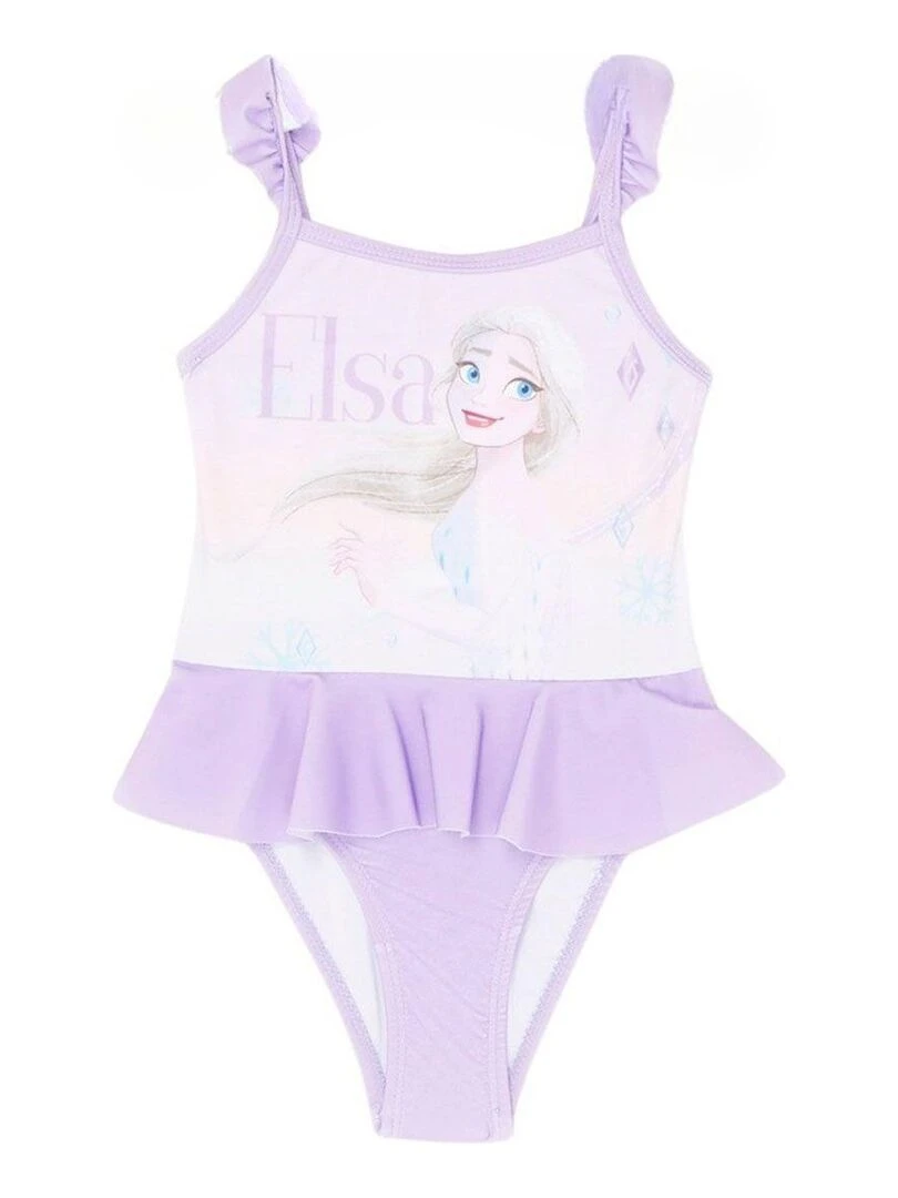 Disney Maillot De Bain fille imprimé La Reine Des Neiges Violet