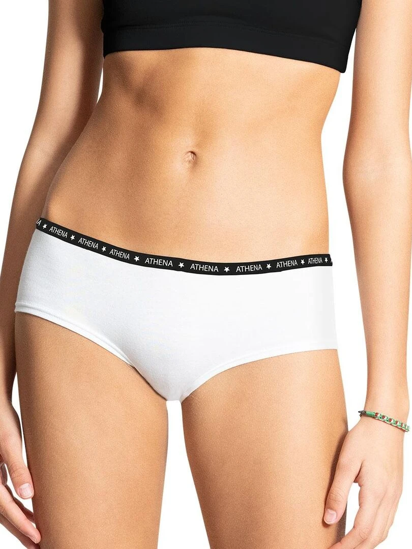 Lot de 3 boxers fille Ecopack Girl Mode   Fille   Blanc Noir