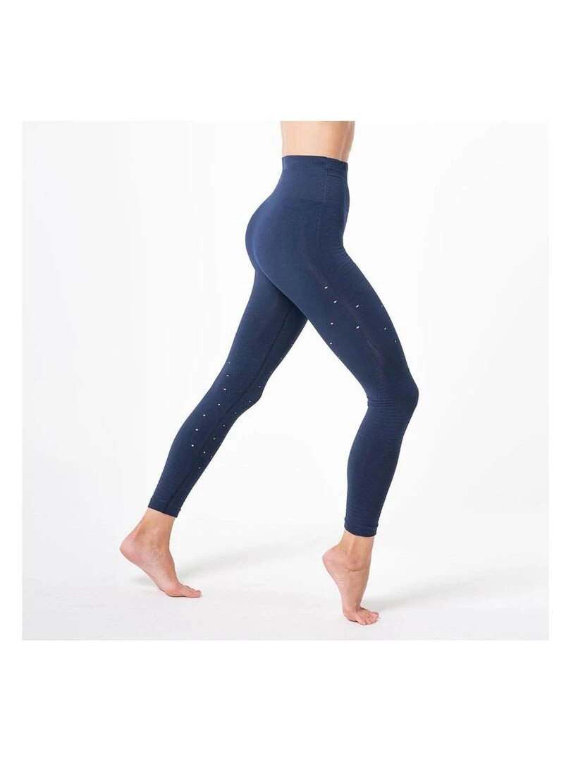 Legging Femme Fitness sans coutures Fibre Emana Taille haute  Namasté   Bleu Bleu marine