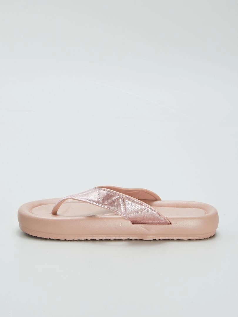 Tongs à paillettes   Rose