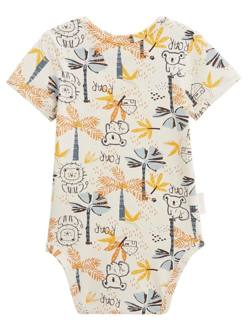 Lot de 2 bodies bébé manches courtes Tapioca   Gris Gris