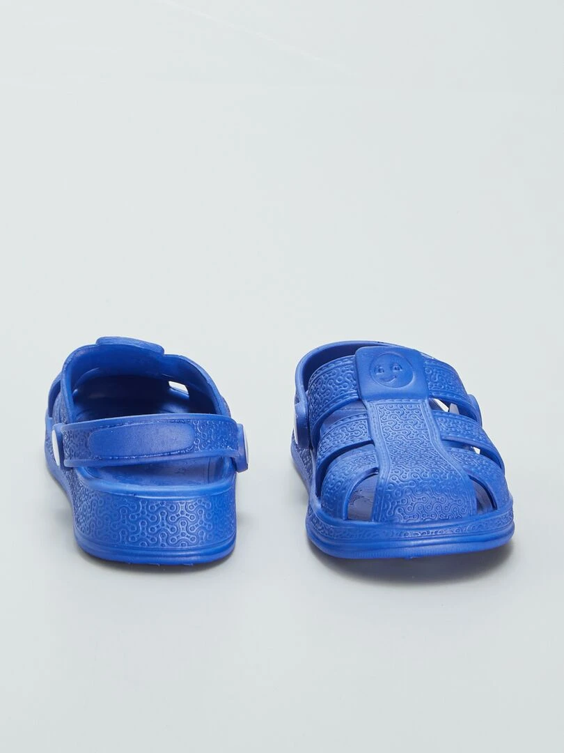 Sabots en plastiqué moulé   Bleu
