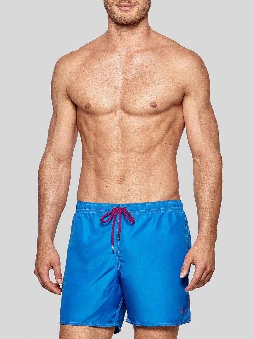 Boxer imprimé carreaux en lyocell I am Dew   Bleu