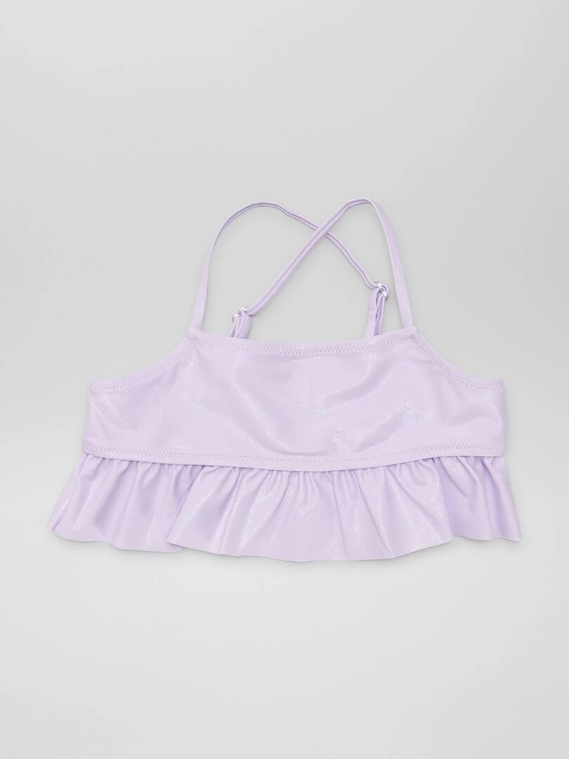 Maillot de bain volanté   2 pièces   Violet