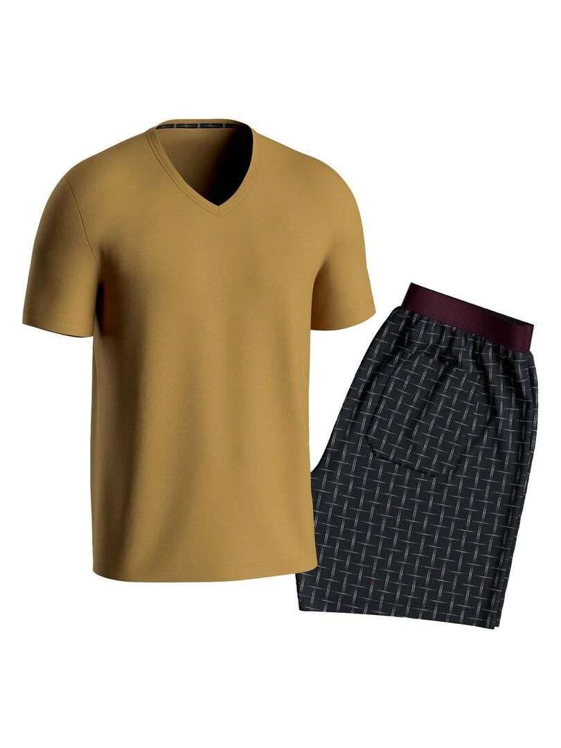 Ensemble pyjama court Boulevard   Beige