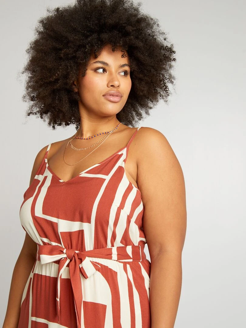 Robe longue à motif ORANGE