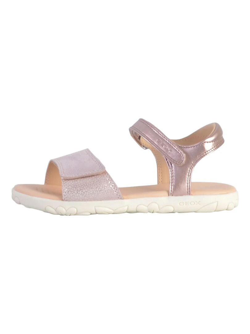 Sandale Cuir Enfant Geox Haiti Rose clair