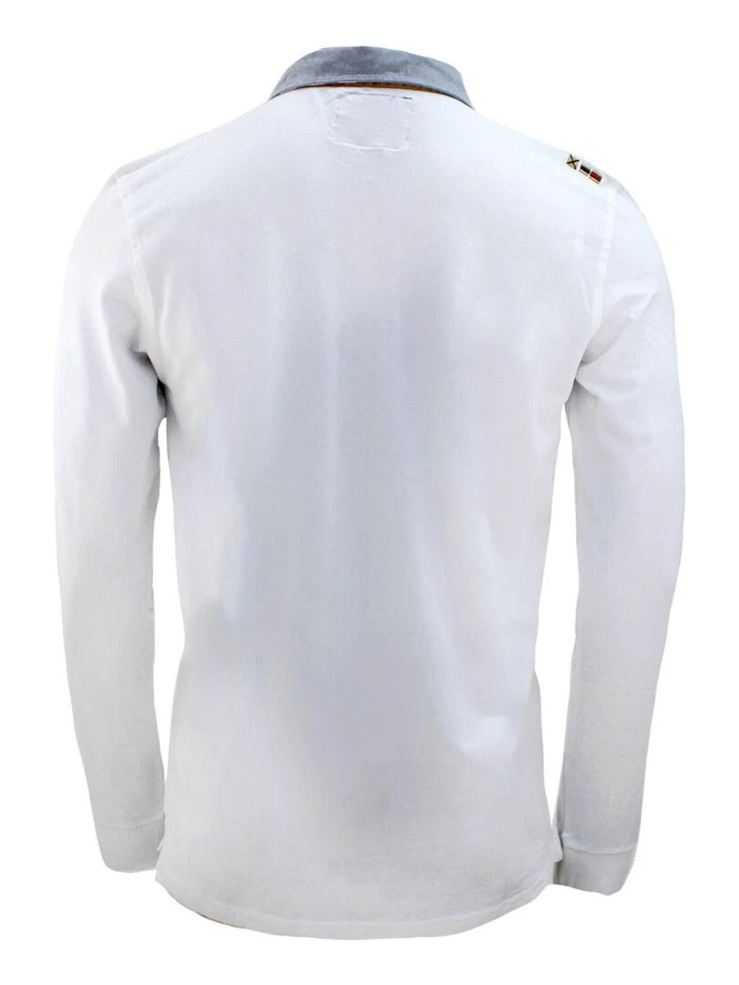 Polo manches longues garçon ECEDICE VENT DU CAP Blanc