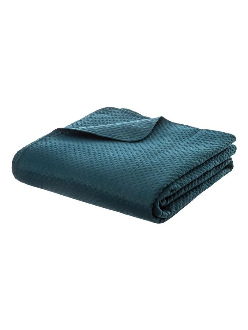 Couvre lit et ses 2 taies assorties   Bleu canard