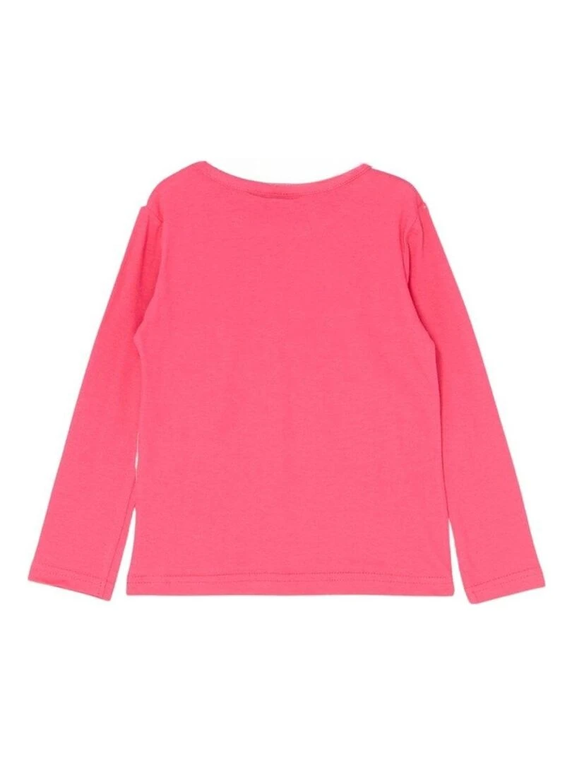 Disney T shirt fille imprimé Princesse en coton Rose fushia