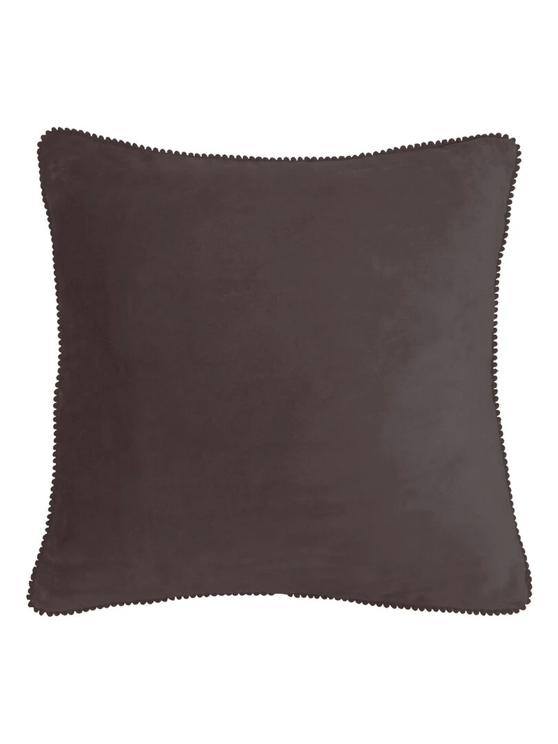 Coussin en velours avec contour perlé 'Deko&co'   Orange
