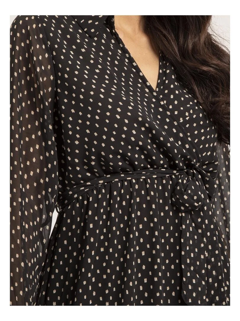 Robe longue motifs IDYANA   Noir