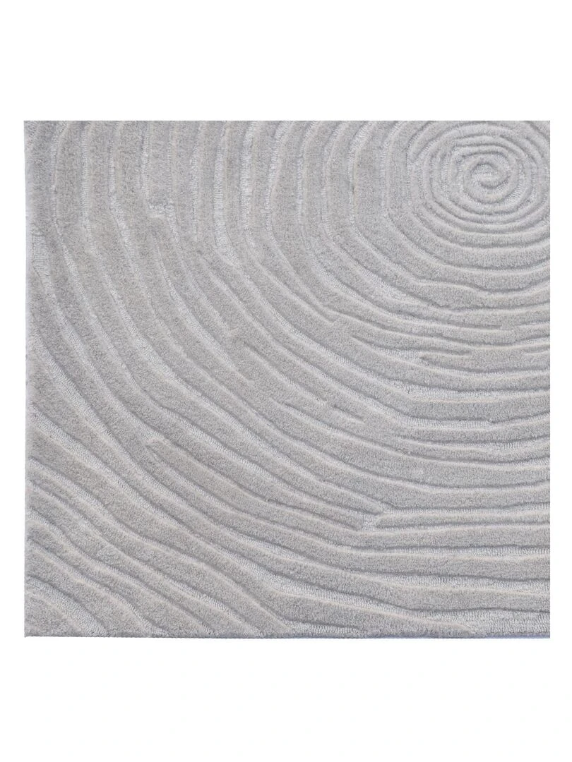 Tapis salon tufté main en laine IZ Care&Fair Ecru