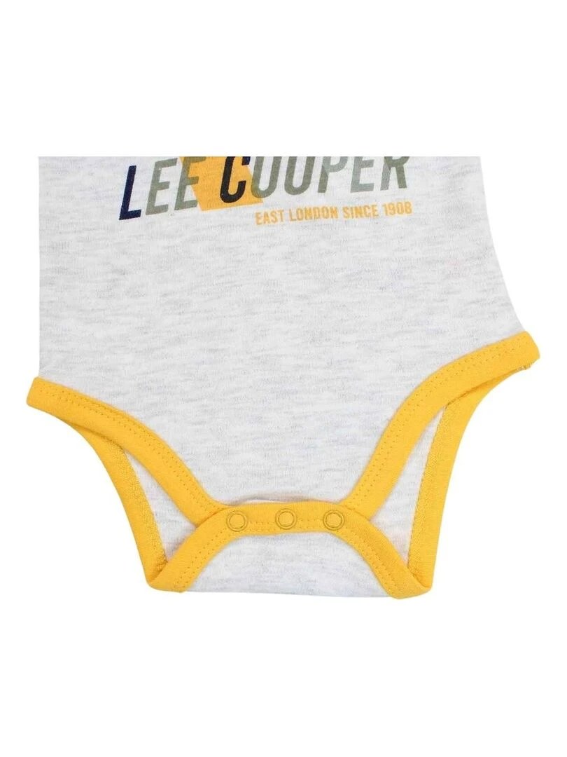 Lee Cooper   Lot de 2 bodys bébé garçon en coton   Kaki