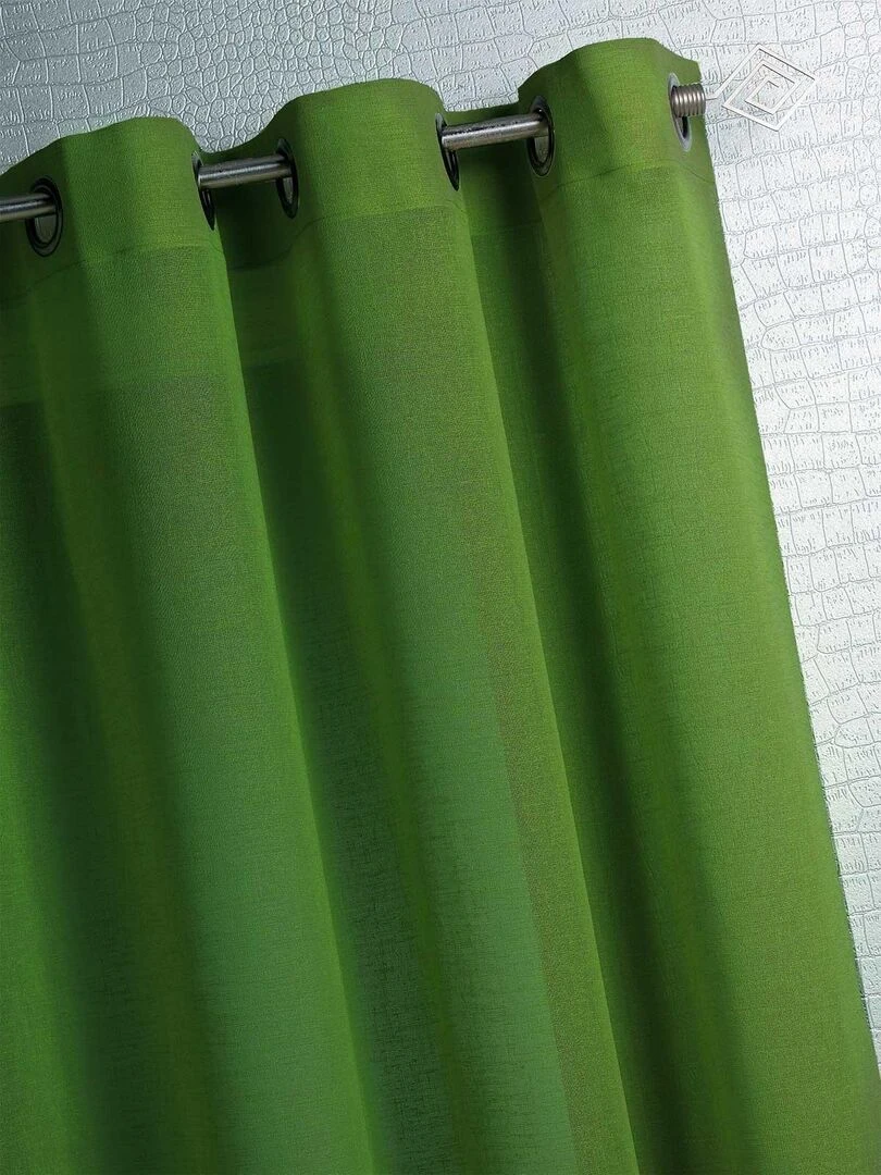 Voilage Coloré à œillets Vert clair