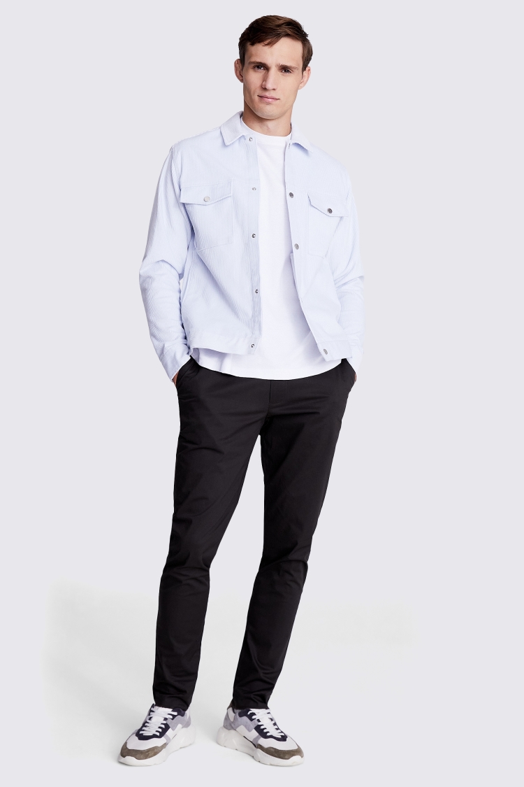 Tailored Fit Blue Check Stretch Jacket   Buy Online at Moss
