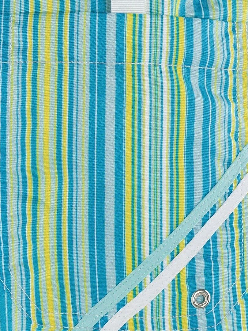 Maillot de bain short à rayures Nil Bleu