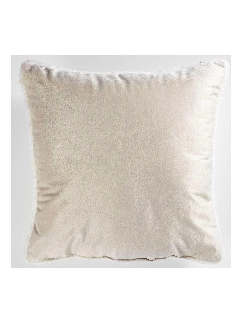 Coussin velours sherpa Australe Bleu ciel