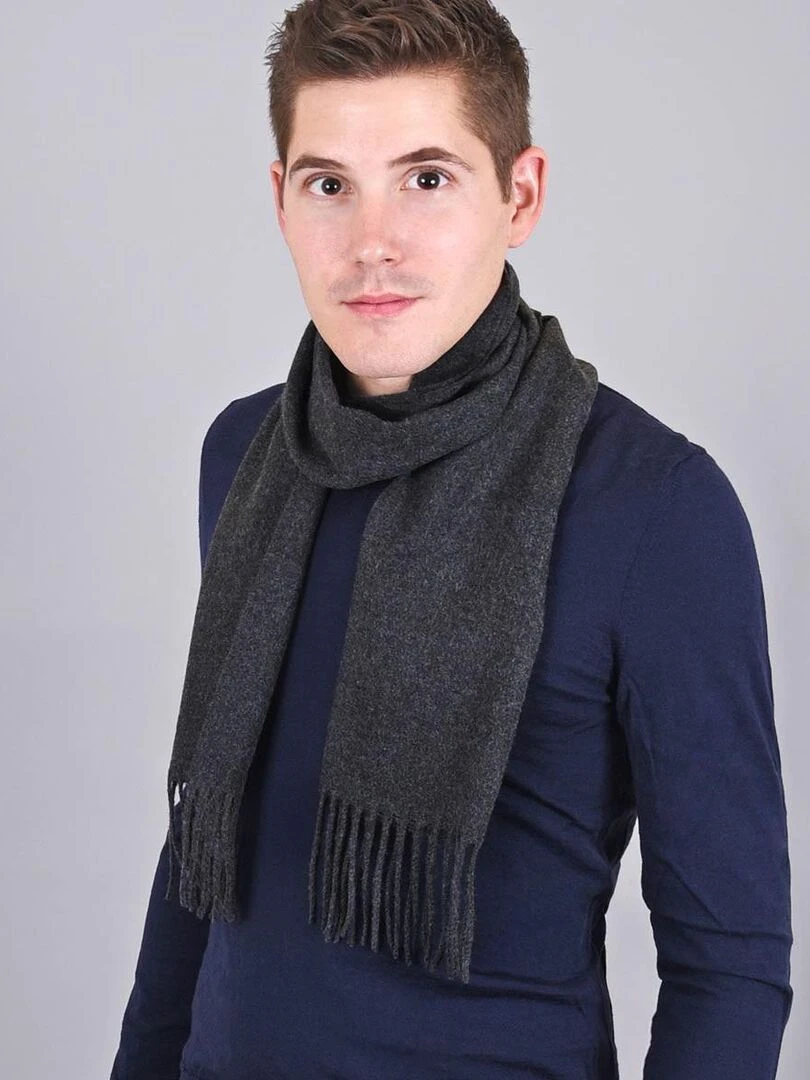 Echarpe Fely Fabriqué en France gris anthracite