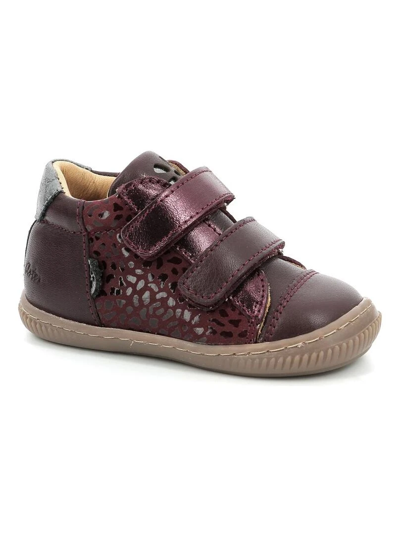 Sneakers hautes Cuir Frakro Bordeaux