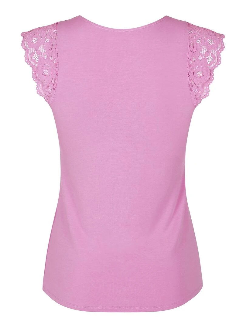 Top manches courtes Retromania   Rose