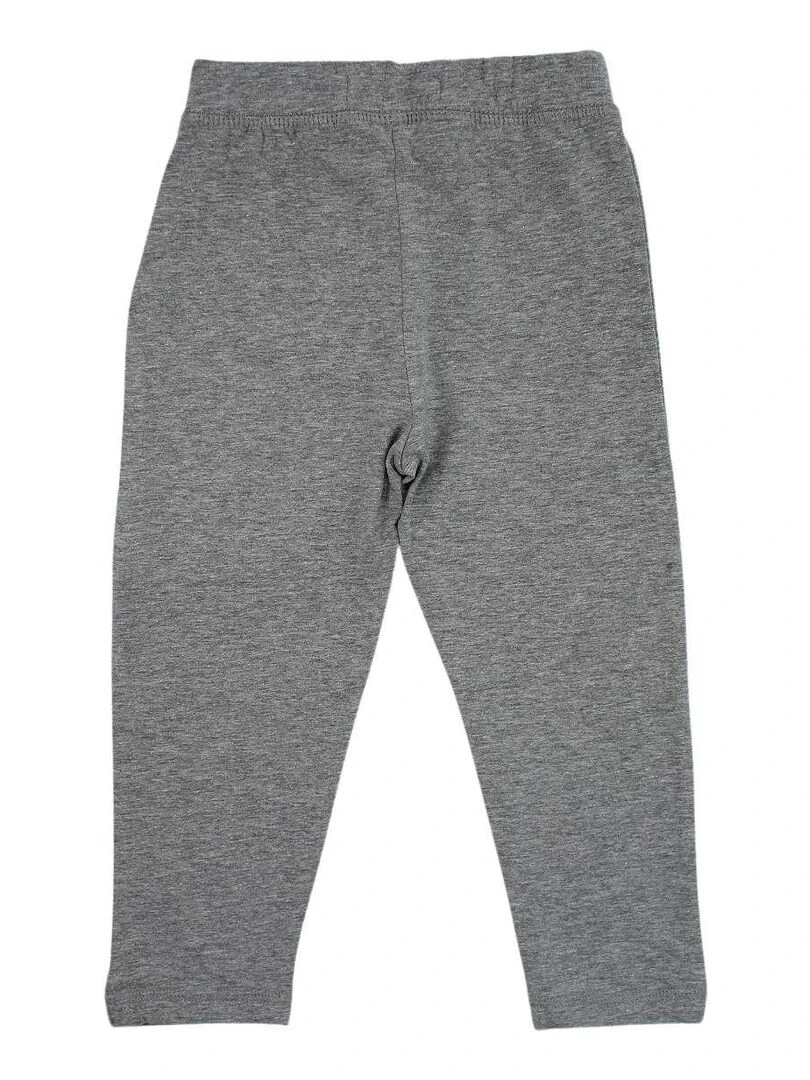 Lee Cooper Legging fille imprimé logo en coton Gris