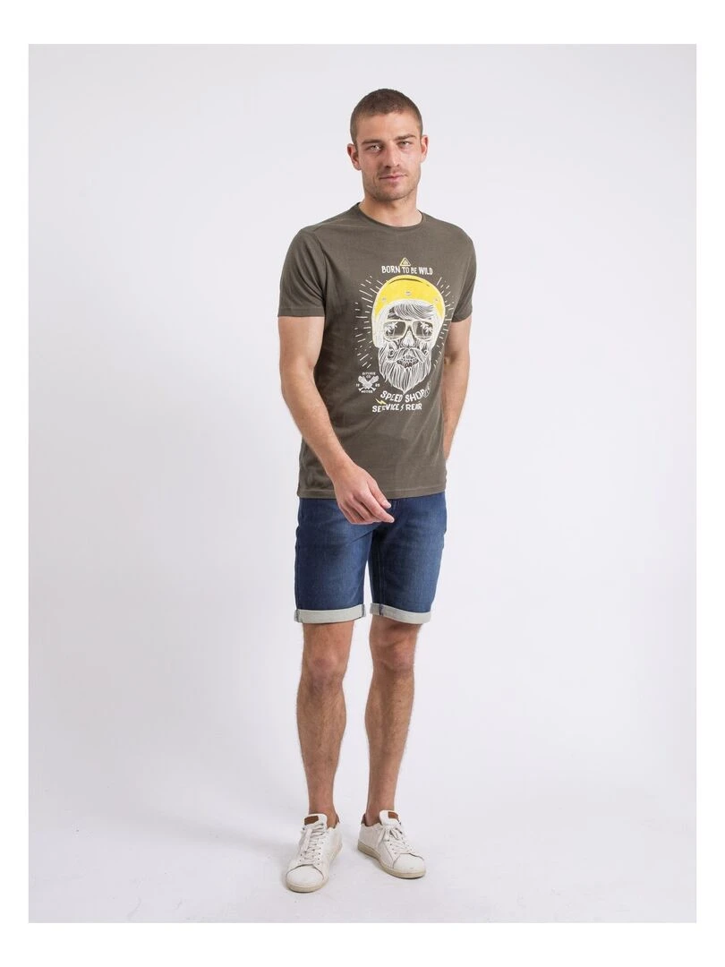 T shirt col rond NOSHOP   Kaki