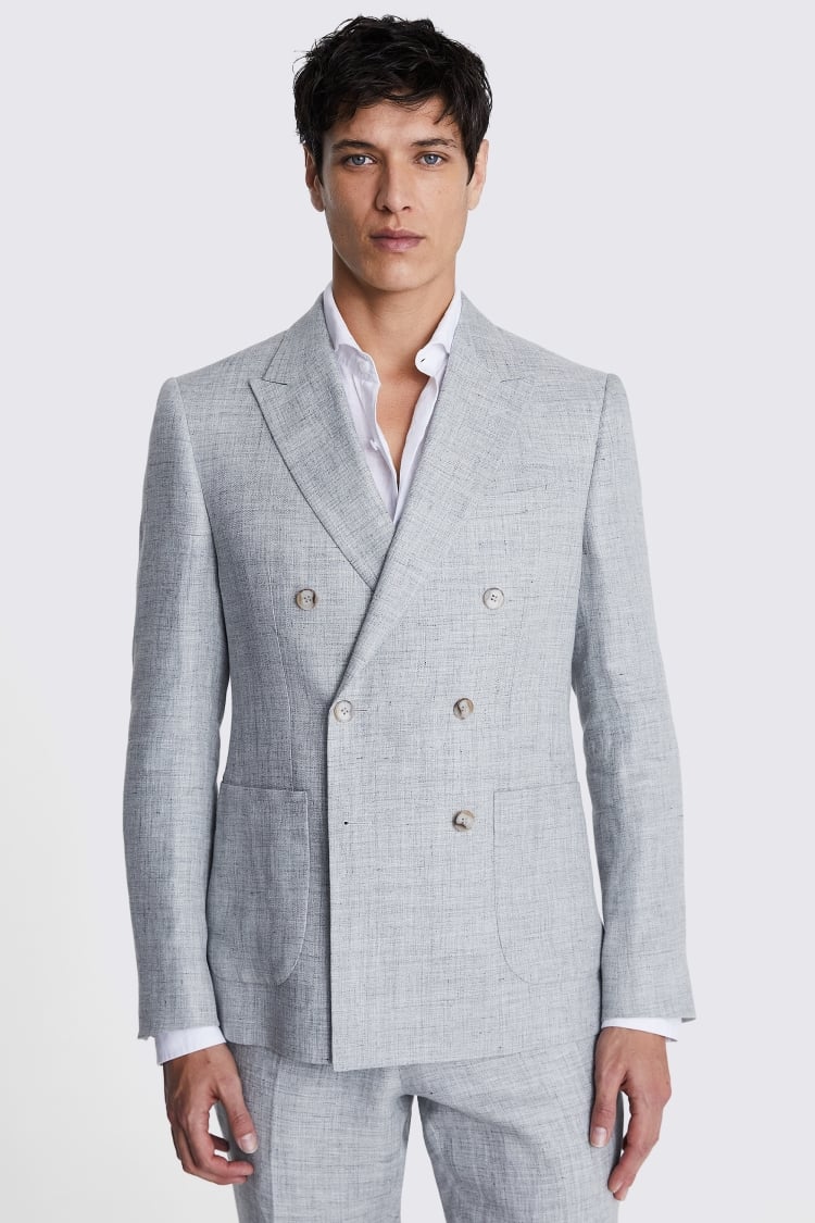 Italian Tailored Fit Off White Check Jacket    Buy Online at Moss