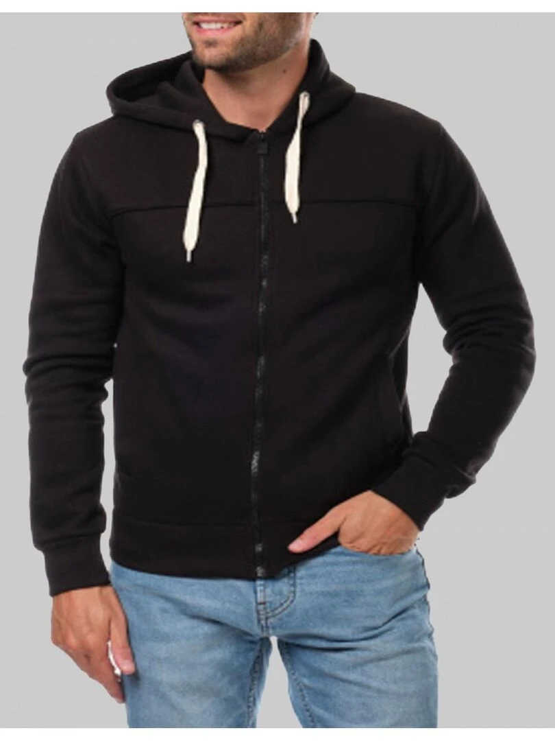 Sweat à capuche zippé Kebello Noir Noir