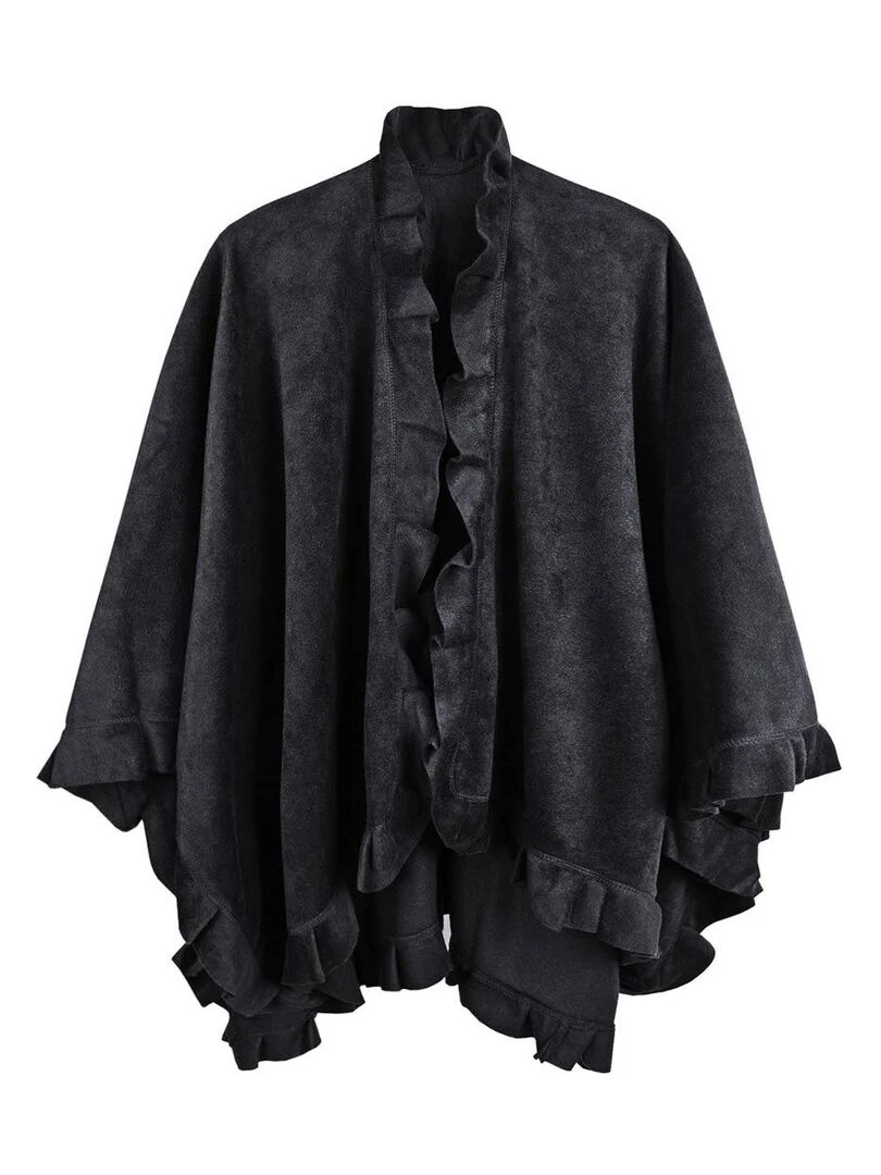 Poncho Polaire Frou Frou gris anthracite