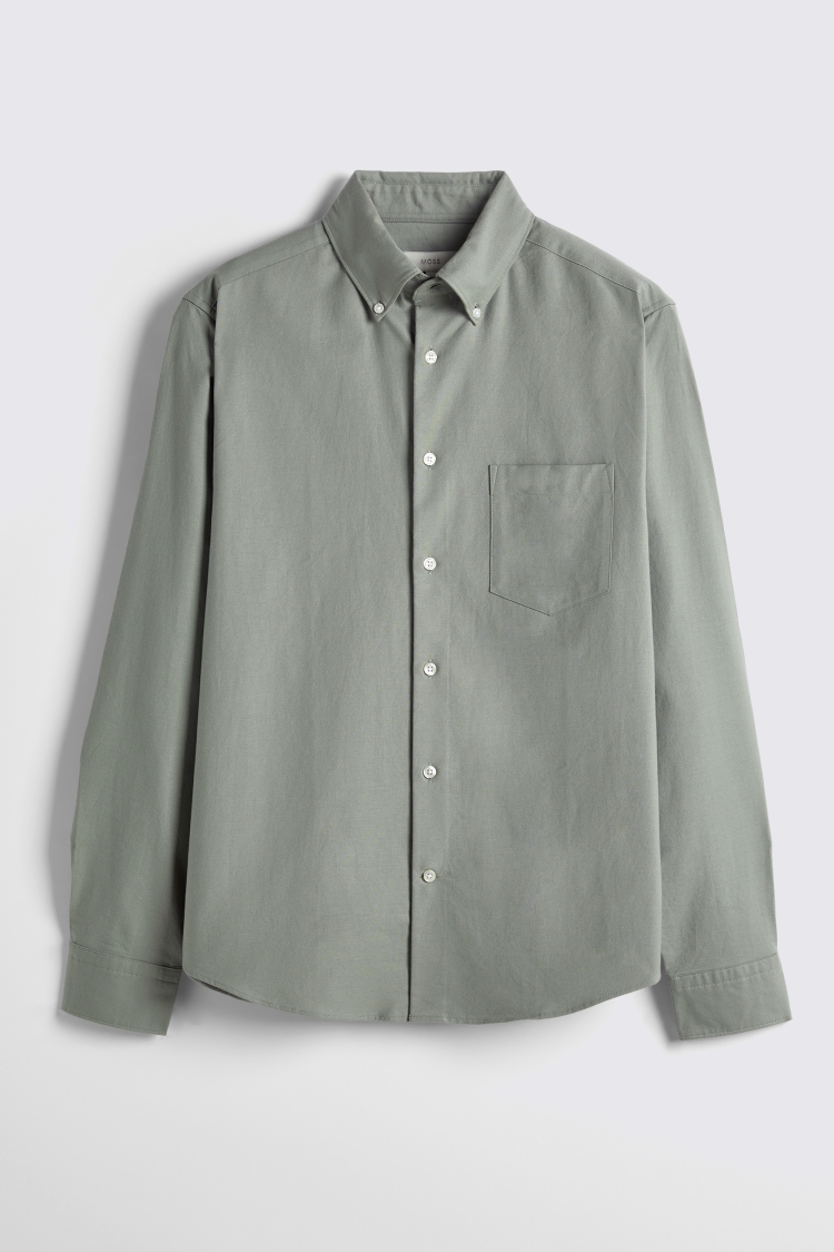 Sage Washed Oxford Shirt   Buy Online at Moss