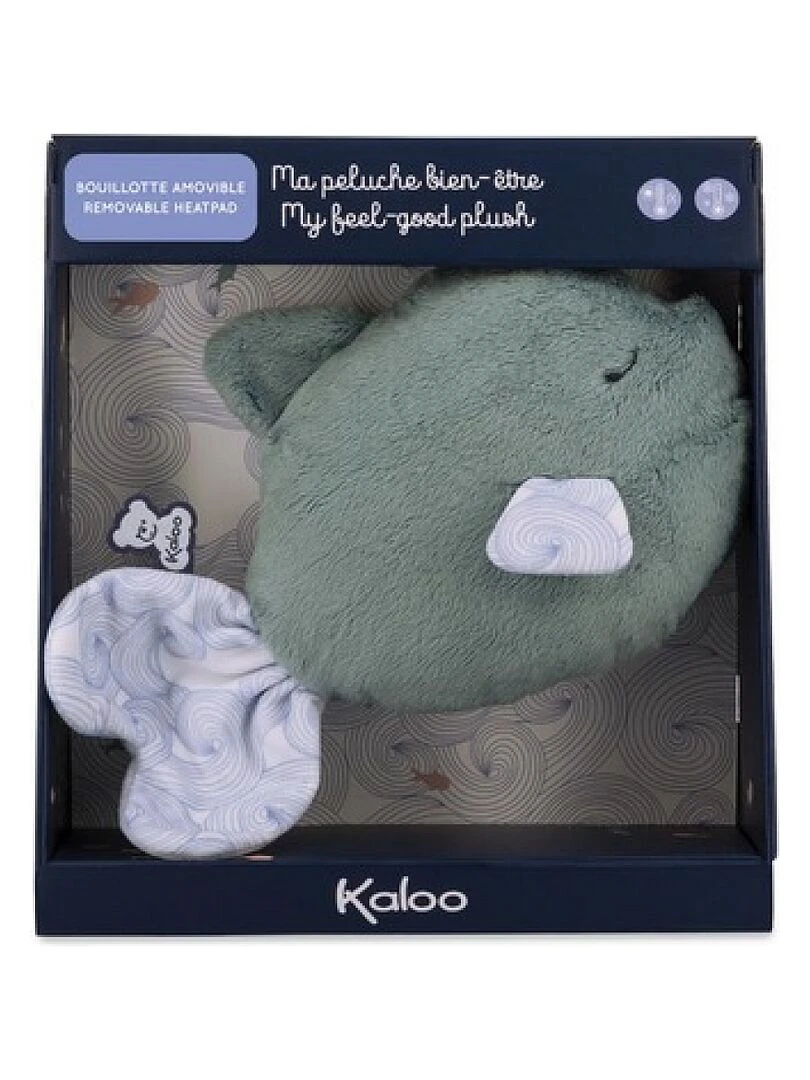 Peluche bouillotte bien être poisson Petit calme (25 cm)   Bleu