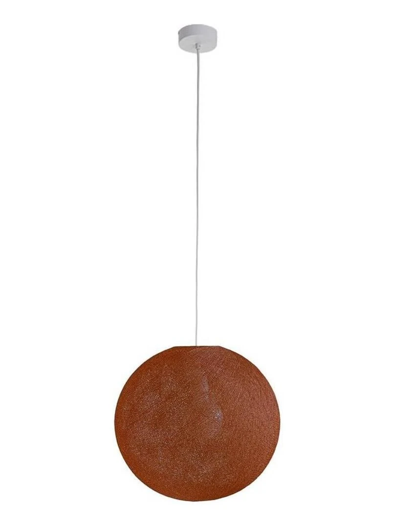 Suspension simple globe 38 cm Marron havane