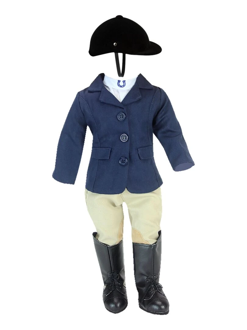Sophia's 18" Poupee Black Tall Classic Riding Boots & Black Velvet Riding Cashet N/A