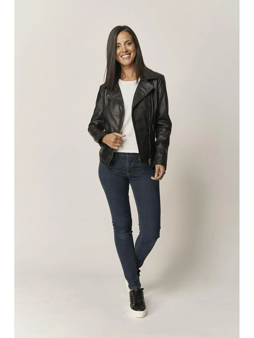 Lee Cooper Veste manches longues cuir regular fit BERENGERE Noir